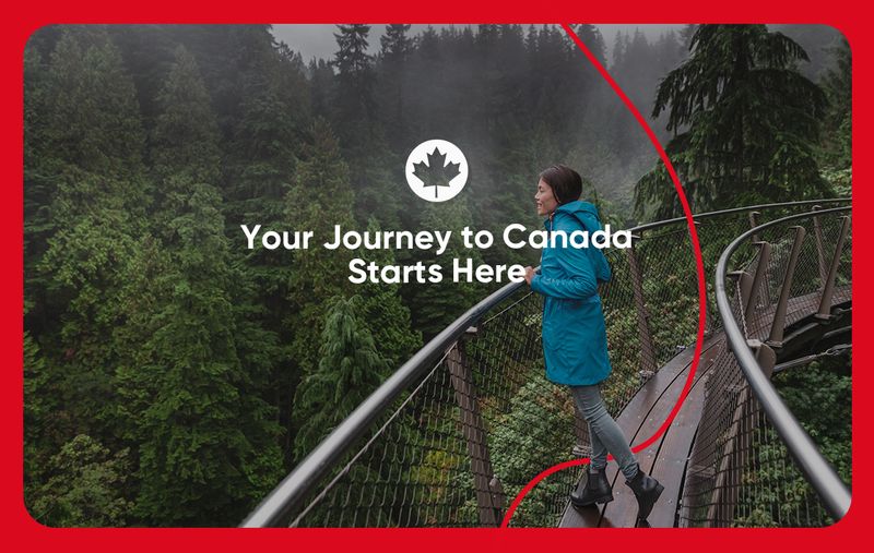 6 Simple Steps to Apply for a Canadian Work Permit Woman standing on bridge looking out at forest | Apply for a Canadian Work Permit